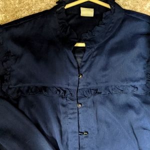 Dressy blue button up